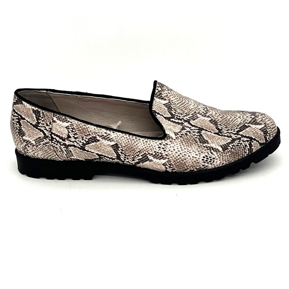 Wear Ever Quade Womens 8M Ivory Snake Print Ultra Comfort Slip-On Loafers New - Picture 11 of 16